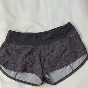 Lululemon Speed Up Low Rise Women's Heather Gray Athletic Shorts